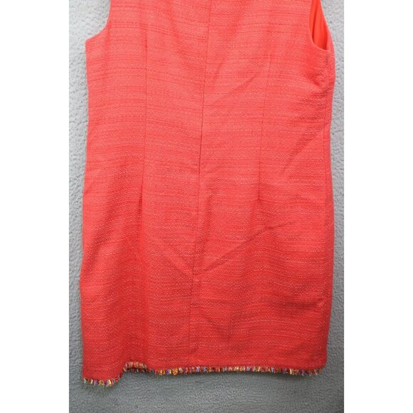 Talbots Orange Clay Tweed Sleeveless Dress-Size 16-Pockets-Lined-Office - Picture 10 of 12
